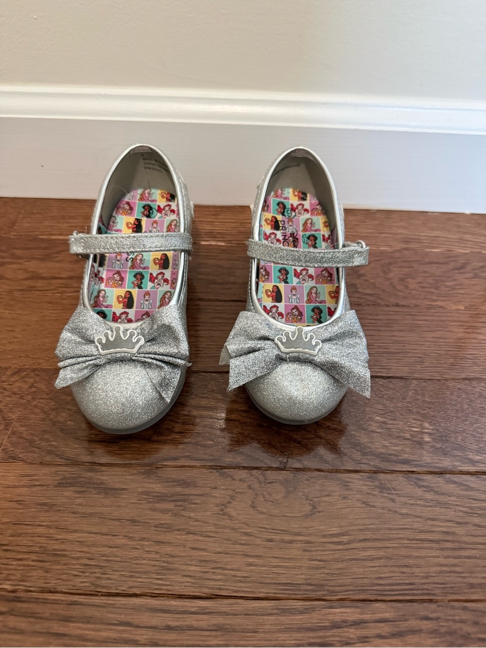 Disney Silver Glitter Mary Jane Princess Shoes